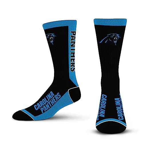 For Bare Feet NFL CAROLINA PANTHERS MVP Crew Sock Team Color Medium