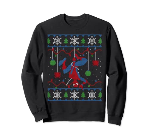 Marvel Spider-Man Upside Down Ugly Christmas Sweater Sweatshirt