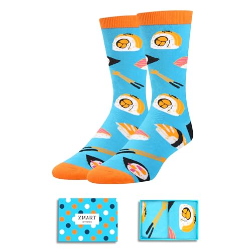 Zmart Sushi Socks Men, Funny Sushi Gifts For Sushi Lovers, Food Foodies Socks