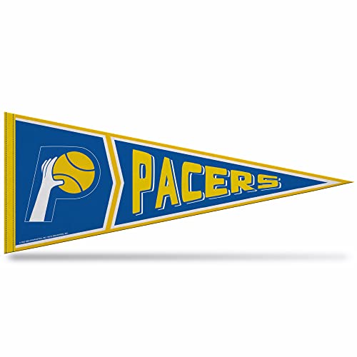 Rico Industries NBA Basketball Indiana Pacers Retro 12' x 30' Felt Wall Décor Pennant - Great for Home/Bed Room/Man Cave Décor