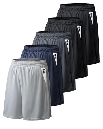 BALENNZ Athletic Shorts for Men with Pockets and Elastic Waistband Quick Dry Activewear