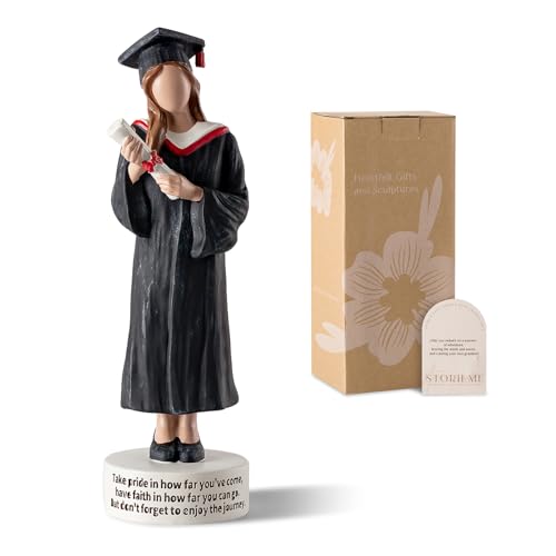 Storieme 2024 Graduation Gifts for Her: Masters Degree High School College Graduation Gifts for Women Girls, Class of 2024 Graduate Figurines Gift for Daughter Granddaughter