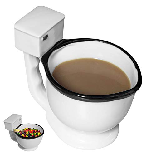 Evelots Toilet Mug Coffee Cup - Funny Gag Gift - Novelty Ceramic Candy Dish (10 Oz)