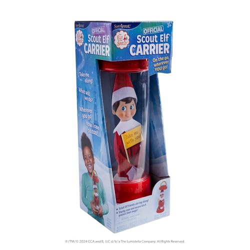 The Elf on the Shelf Scout Elf Carrier The Official Carrier from The North Pole for Scout Elf Family Adventures - Includes 2 Message Tags