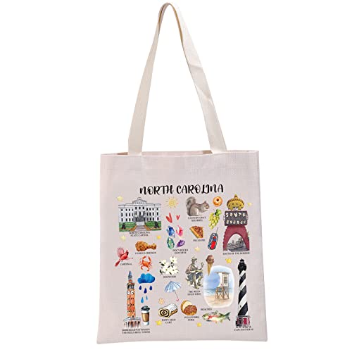 G2TUP North Carolina Gift North Carolina Lover Tote Bag North Carolina Tourist Travel Bag North Carolina Souvenir (North Carolina Handbag)