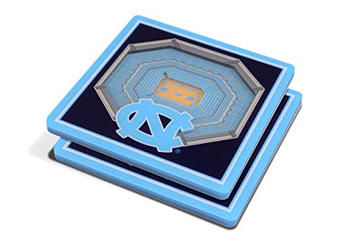 YouTheFan NCAA North Carolina Tar Heels 3D StadiumView Coasters - Dean E. Smith Center