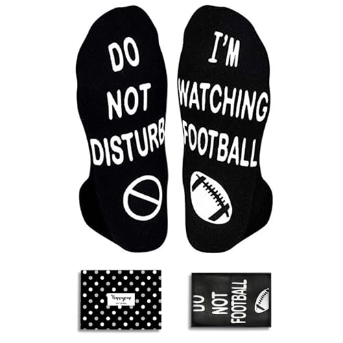 HAPPYPOP Football Gifts For Men Teenage Boys - Football Gifts Rugby Gifts, Gifts For Football Players Coaches Fans, Youth Football Socks Men Rugby Socks