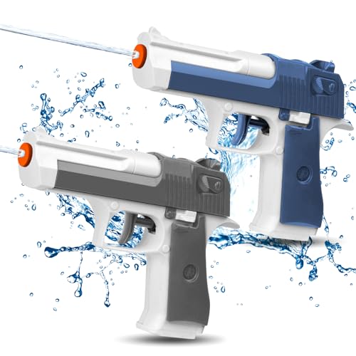 2 Pack Water Guns for Kids - Squirt Gun Water Blaster Soaker Water Pistol Toys for Toddlers Child Boys Girls, Ideal Summer Gifts for Swimming Pool Beach Party Outdoor Shooting Game Water Fighting Toy