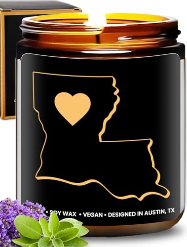 Louisiana Candle, Gifts for Women, Louisiana Gifts for Men, Louisiana Souvenir Gifts, State Louisiana Themed Gifts, Moving Away & Home Sick Gifts, Birthday, Christmas, Graduation, Gift-Ready