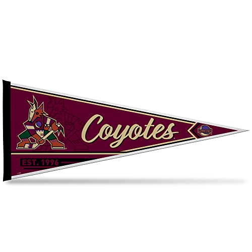 Rico Industries NHL Hockey Arizona Coyotes Classic 12' x 30' Felt Wall Décor Pennant - Great for Home/Bed Room/Man Cave Décor