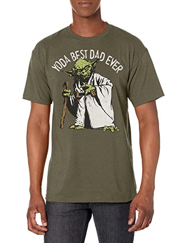 Men's Star Wars Yoda Best Dad Ever T-Shirt - Military Green - X Large