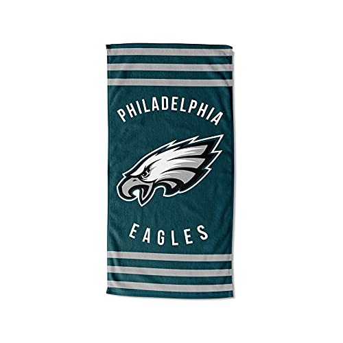 Northwest NFL Philadelphia Eagles Unisex-Adult Beach Towel, Cotton-Polyester Blend, 30' x 60', Stripes