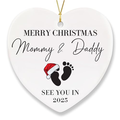 NewEleven Pregnancy Announcement for Husband Wife Family, Gender Reveal Gifts, Pregnancy Gifts for Expecting Mom, Gifts for New Mom, New Dad, Mom to Be, New Parents - Ornament