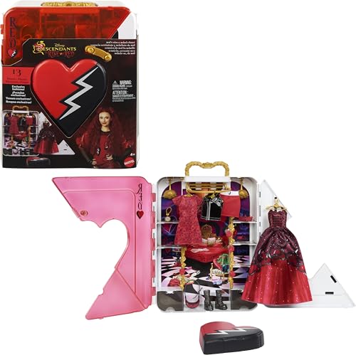 Mattel Disney Descendants: The Rise of Red Closet Playset with Exclusive Doll Clothes & Accessories, Red’s Rise & Rebel Toy Closet