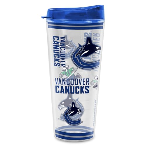 Rico Industries NHL Hockey Vancouver Canucks Mayhem Double Wall 20oz Tritan Tumbler