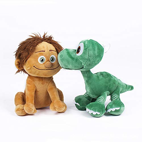 PELATOS The Good Dinosaur Plush Toy-Pack 2 Quality Super Soft - Spot The Child 8'/22CM + Arlo Baby 8'/22CM