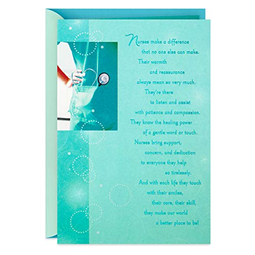 Hallmark Nurse Graduation Card (Nurses Make a Difference) for RN, LPN, Travel Nurse, Healthcare Worker