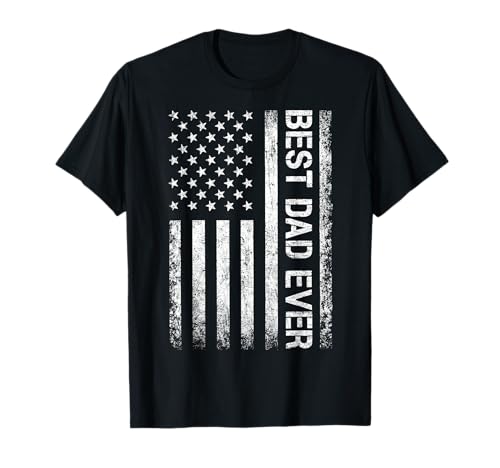 Best dad ever US American flag gift for father's day T-Shirt