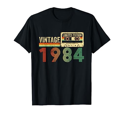 40 Year Old Gifts Vintage 1984 40th Birthday Cassette Tape T-Shirt