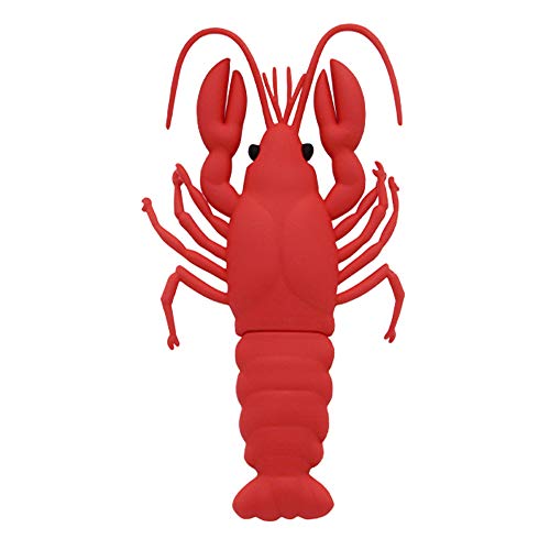 32GB USB 2.0 Flash Drive USB Memory Stick - Cartoon Thumb Drive Red Lobster Pen Drive - FEBNISCTE 3D Animal Shap Zip Drive