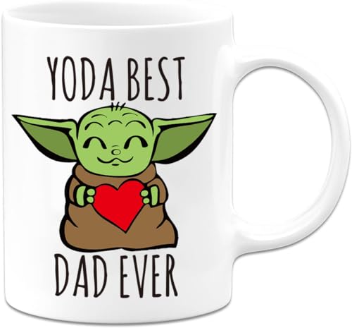 Baby Yoda Best Dad Ever Coffee Mug - Gifts for Dad from Daughter, Son, Wife, Kids - Fathers' Day Gifts for Dad, Unique Xmas Dad Gifts from Daughter, Son, Wife, Kids