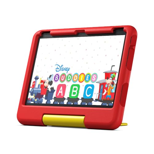 Amazon Fire HD 10 Kids tablet (newest model) ages 3-7 | Bright 10.1' HD screen with ad-free content and parental controls included, 13-hr battery, 32 GB, Disney Mickey Mouse