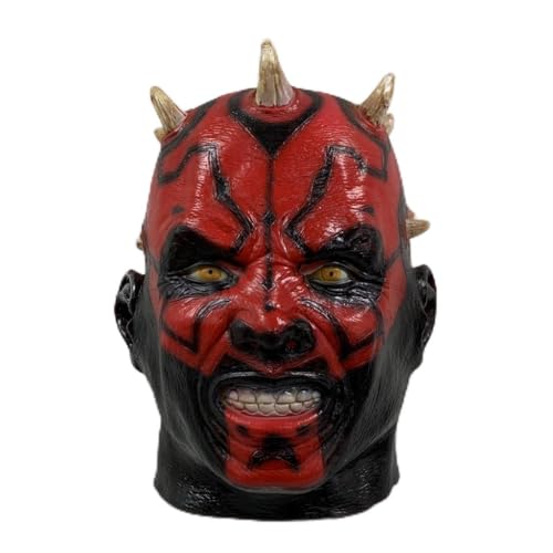 Yldorvintia Maul Full Head Mask Realistic Design for Film Cosplay Halloween and Movie Theme Parties for Adults