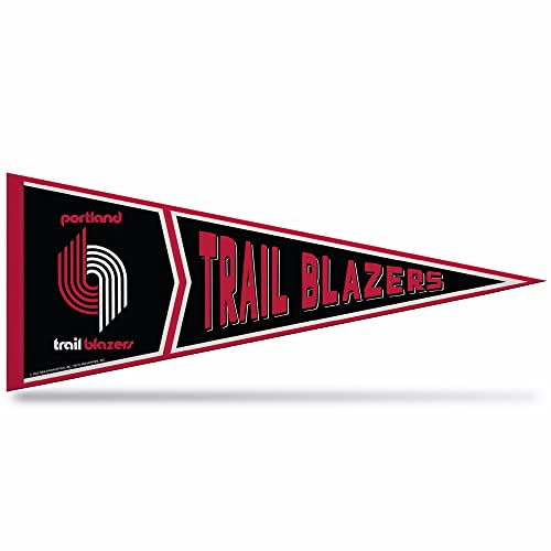 Rico Industries NBA Basketball Portland Trail Blazers Retro 12' x 30' Felt Wall Décor Pennant - Great for Home/Bed Room/Man Cave Décor