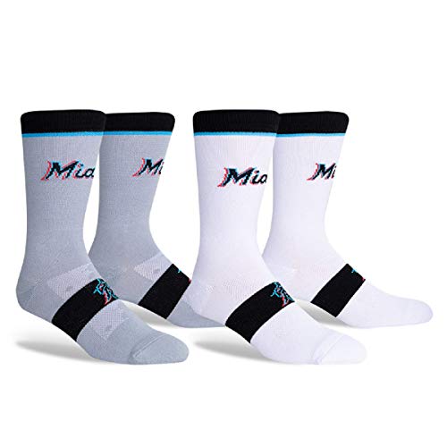 Stance Miami Marlins PKWY by Stance Home Away 2-Pack Multi LG (US Men's Shoe 9-13), Large