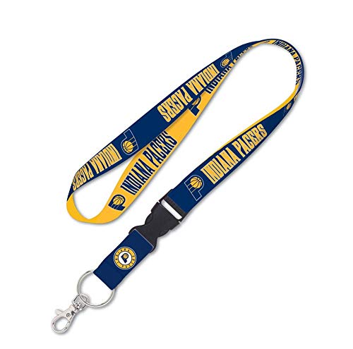 WinCraft NBA Indiana Pacers Lanyard with Detachable Buckle, 3/4'