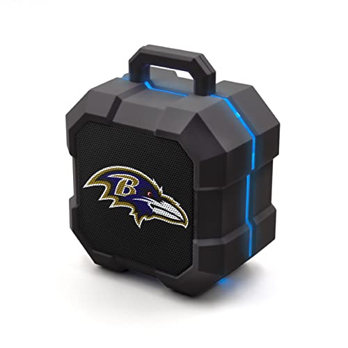 SOAR NFL Shockbox LED Wireless Bluetooth Speaker, Baltimore Ravens