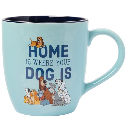 Silver Buffalo Disney Classics Home Is Where Your Dog Is Ceramic Mug, 18 Ounces