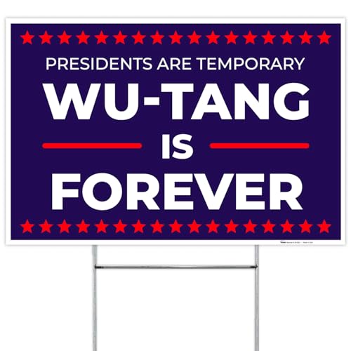 Presidents are Temporary, Forever Yard Sign, 12x18 Inches Corrugated Plastic Double Sided with Metal H Stake Waterproof, Outdoor Lawn Signage, Made in USA by Armo