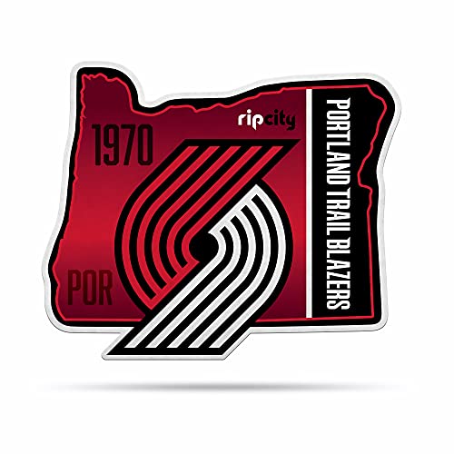 Rico Industries NBA Portland Trail Blazers State Shape Shape Cut Pennant - Home and Living Room Décor - Soft Felt EZ to Hang