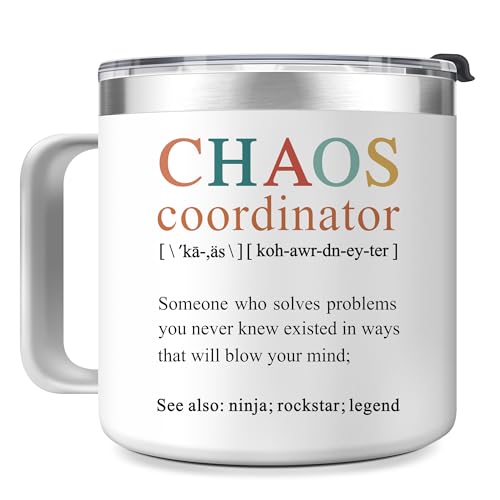 Nudida Coworker Gifts For Women - Birthday Christmas Thank You Gifts For Boss Lady Office Teacher Employee Appreciation Farewell Chaos Coordinator Mug