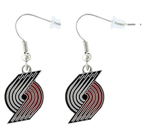 Aminco NBA Portland Trail Blazers Logo Dangler Earrings, 2.5