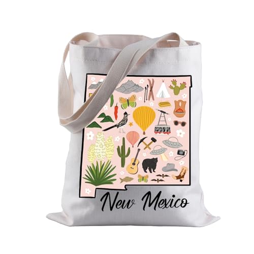 BLUPARK Mexican Pride Tote Bag Latina Gift New Mexico Travel Shopping Bag New Mexico Souvenir Gift (New Mexico)