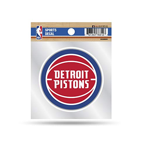 Rico Industries NBA Basketball Detroit Pistons 4'x4' Small Style Decal