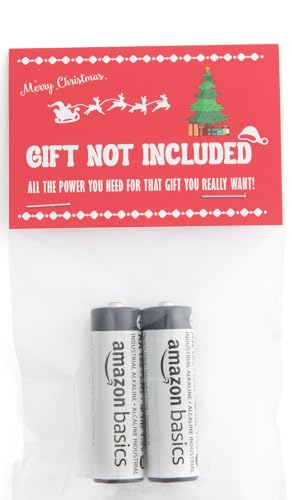 Gift Not Included Batteries Gag Gift - Funny Prank for Present Adults for Women Men - Stocking Stuffer for Him Her Boyfriend Girlfriend