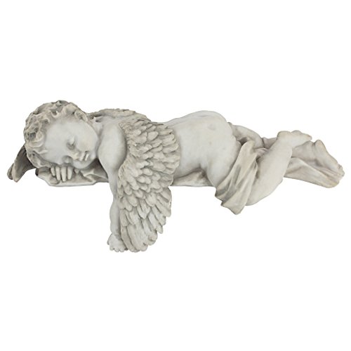 Design Toscano Sleepy Time Baby Angel Napping Shelf Sitter Statue, 13 Inch, Single