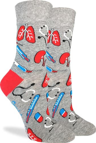 Good Luck Sock Women's Medical Doctor and Nurse Socks, Adult, Shoe Size 5-9