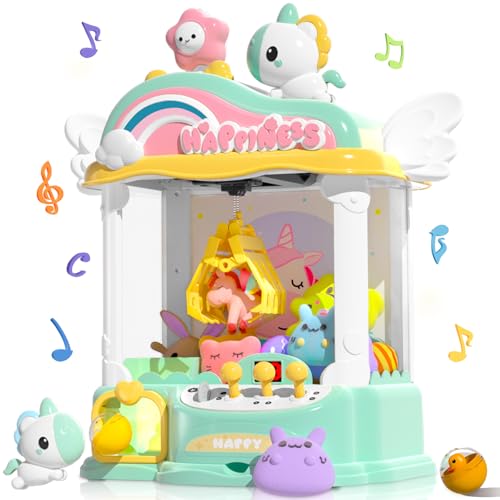 ABVSAB Unicorn Claw Machine for Kids,Arcade Games Mini Vending Machine|Candy Claw Machine with Projection and Music, Toys for Girls and Boys 3-12 Year Old