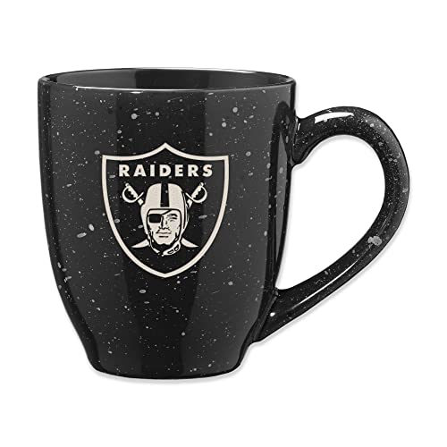 Rico Industries NFL Football Las Vegas Raiders Primary 16 oz Team Color Laser Engraved Ceramic Coffee Mug