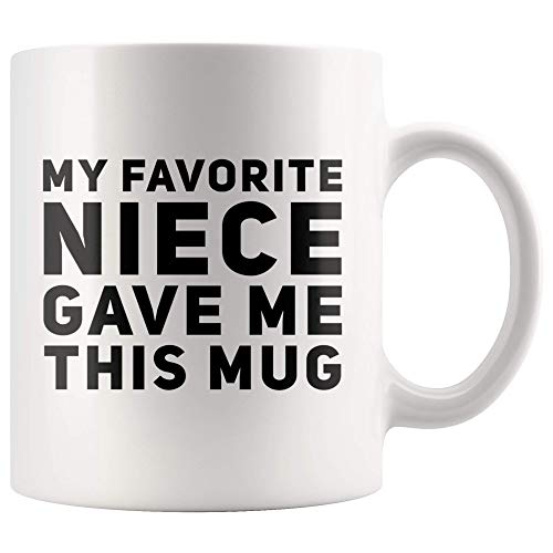 Panvola My Favorite Niece Gave Me This Mug Funny Gifts For Aunts And Uncle Birthday Celebration Worlds Best Aunt Appreciation Coffee Mug 11 oz