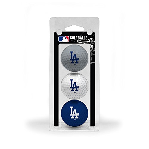 Team Golf MLB Los Angeles Dodgers 3 Golf Ball Pack Regulation Size Golf Balls, 3 Pack, Full Color Durable Team Imprint