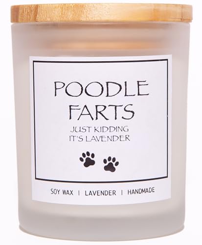 Poodle Gifts, Poodle Gifts for Poodle Lovers, Poodle Decor, Dog Farts Candle, Standard Poodle Gifts, Poodle Gifts for Women, Men, Funny Poodle Dog Gifts, Dog Mom Gifts, Dog Mom Gifts for Women