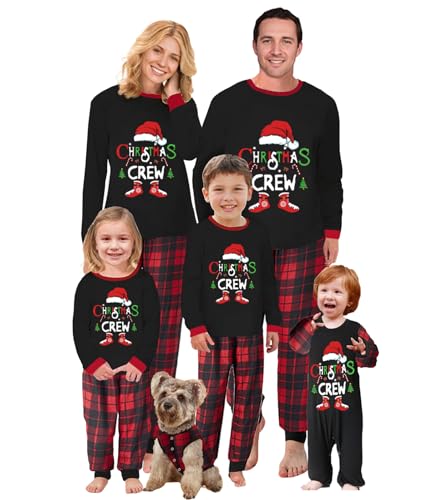 OAKFashion Christmas Family Pajamas Sets, Christmas Family Matching Pajamas Sleepwear Pjs Xmas Jammies Holiday(&b-11, Dog, M)