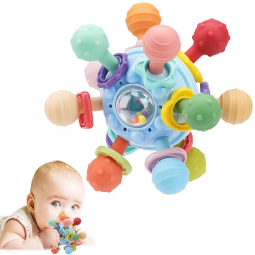 TOHIBEE Baby Montessori Sensory Toys for 0-6 6-12 Months, Food Grade Teething Toys for Babies 0 3 6 9 12 18 Months, Newborn Infant Learning Developmental Toys Gifts for 1 2 Year Old Boys Girls