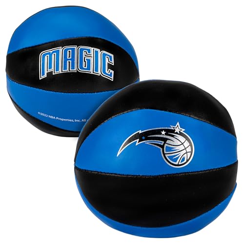 Franklin Sports NBA Orlando Magic Toy Basketballs - 2 Pack of Kids Soft Mini Basketballs for Over The Door + Indoor Hoops - NBA Fan Shop Kids Soft Toy Basketballs - (2) Mini Balls Included