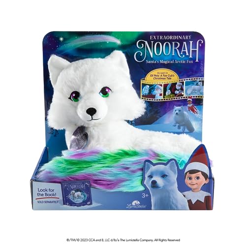 Extraordinary Noorah Plush - 9-Inch Deluxe Animal Plush with Northern Lights-Inspired Tail - As Seen in Elf Pets: A Fox Cub's Christmas Tale - Arctic Fox Pal of The Elf on the Shelf